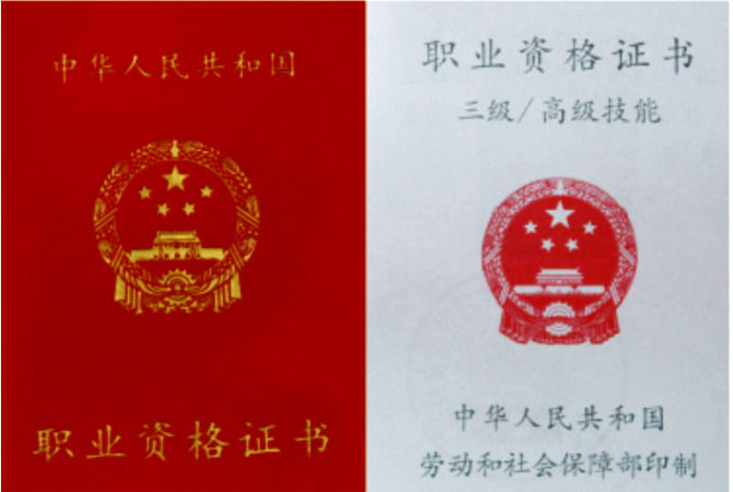 高级职业资格证书
